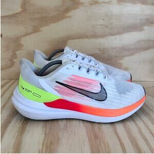 Nike - Air Zoom Winflo 9 - Running Shoes - White/Orange - Men's -10 - DD6203-100